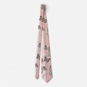 Cravate Fleur Élégante de Papillon (5) (Dos)