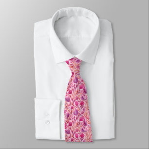 Cravate Fleur folk rose bohème