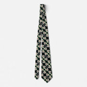 Cravate Fleur Iris Arborée Dans Chaque Motif Abstrait (Dos)