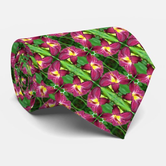 Cravate Fleur journalière Fermer petit Motif (Roulé)