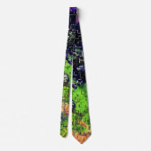 Cravate Fleur Lilac et feuilles âgés en mosaïque sculptée (Dos)