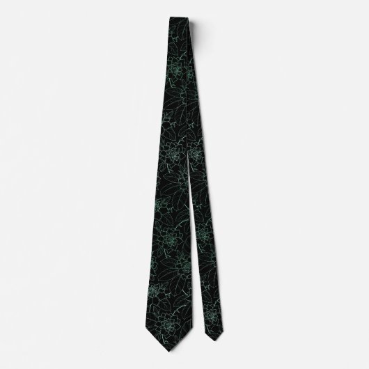 Cravate Fleur motif 2 tons 02.b.Black BG (Devant)