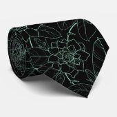 Cravate Fleur motif 2 tons 02.b.Black BG (Roulé)