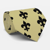 Cravate Fleur noir superbe de lis (Roulé)