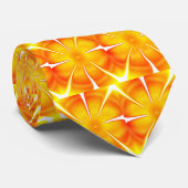 Cravate Fleur orange (Roulé)