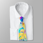 Cravate Fleur pastel abstrait moderne (Attaché)