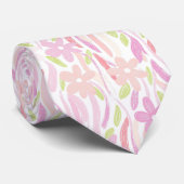 Cravate Fleur pastel rétro (10) (Roulé)