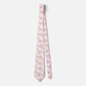 Cravate Fleur pastel rétro (4) (Devant)