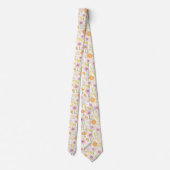 Cravate Fleur pastel rétro (7) (Dos)