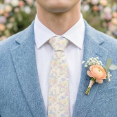 Cravate Fleur pastel rêveuse