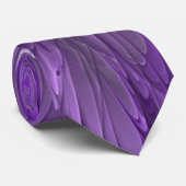 Cravate Fleur psychédélique violette Abstraite Fractal Art (Roulé)