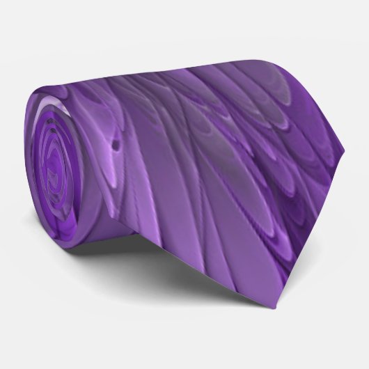 Cravate Fleur psychédélique violette Abstraite Fractal Art (Roulé)