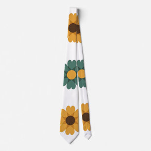 Cravate Fleur Rétro Florale et Botanique Vintage des Année