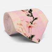 Cravate Fleur rose (Roulé)