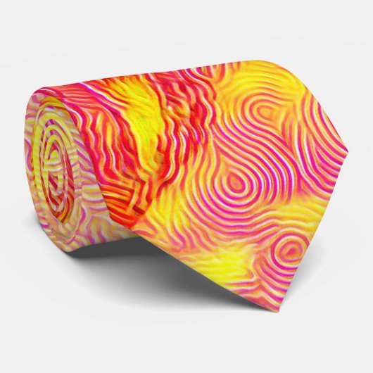 Cravate Fleur rose brillante (Roulé)