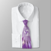 Cravate Fleur Rose Violet Passion Abstraite Art Fractal (Attaché)