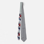Cravate Fleur rouge, blanche et bleue (Dos)