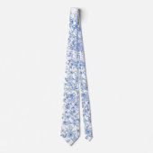 Cravate fleur sauvage bleu (Devant)