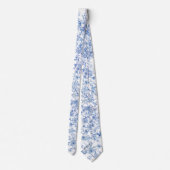 Cravate fleur sauvage bleu (Dos)