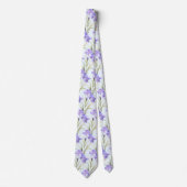 Cravate Fleur sauvage bleu clair (Devant)