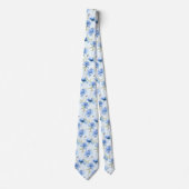 Cravate Fleur sauvage bleu clair (Devant)