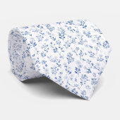 Cravate Fleur Sauvage Bleu Pastel (Roulé)