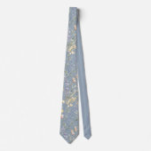 Cravate Fleur sauvage bleu poussiéreux  (Devant)