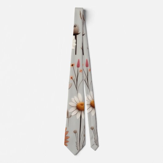 Cravate Fleur sauvage Boho (Devant)