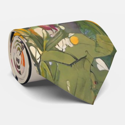 Cravate Fleur sauvage coloré (Roulé)