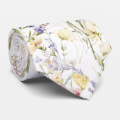 Cravate Fleur sauvage colorée (Roulé)
