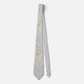 Cravate Fleur sauvage gris clair (Devant)