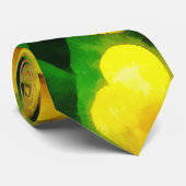 Cravate Fleur sauvage jaune (Roulé)