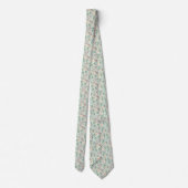 Cravate Fleur Sauvage Verte Menthe (Dos)