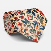 Cravate Fleur Sauvage Vintage Message Caché Romantique (Roulé)