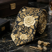Cravate Fleur sombre élégante