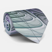 Cravate Fleur vert violet Art Abstrait moderne Fractal (Roulé)