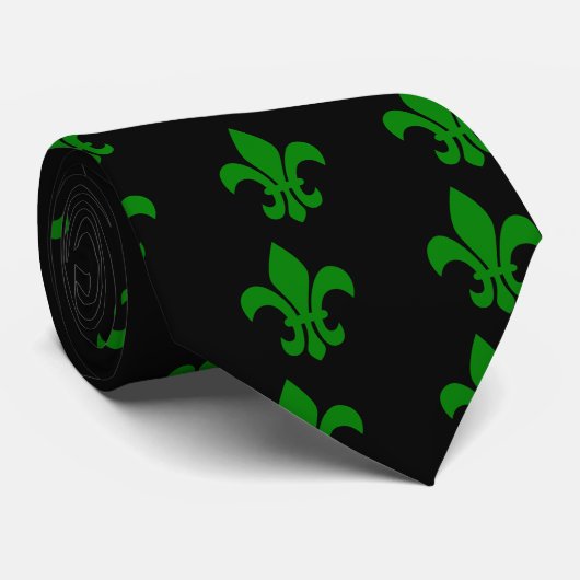 Cravate Fleur verte de Lis (Roulé)
