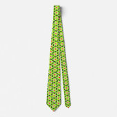Cravate Fleur verte Terrazzo Motif (Devant)