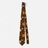 Cravate Fleur vintage boho rétro des années 70 (Devant)