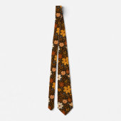 Cravate Fleur vintage boho rétro des années 70 (Dos)