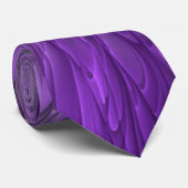Cravate Fleur Violette Psychedelique Art Fractal Abstrait (Roulé)