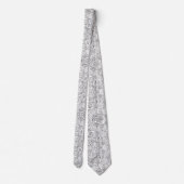 Cravate Fleuris Paisley noir et blanc (Dos)