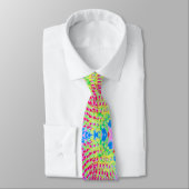 Cravate Fleuron arc-en-ciel multicolore Abstrait (Attaché)
