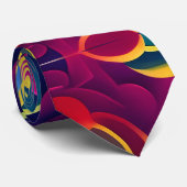 Cravate Fleurs 3D et Hills Rainbow Motif (Roulé)