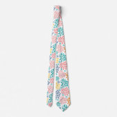 Cravate Fleurs abstraites colorées motif (Dos)