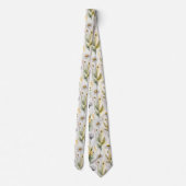 Cravate Fleurs aquarelles pastel doux (Dos)