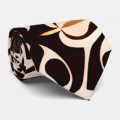 Cravate Fleurs Batik Beige Jaune Motif Floral (Roulé)