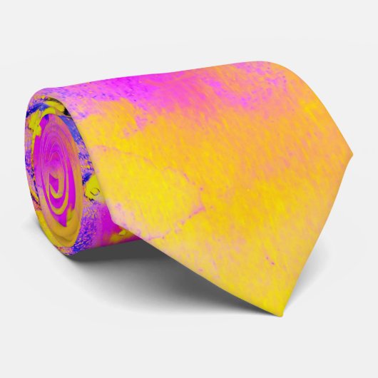 CRAVATE FLEURS BLANCHES COLORÉES (Roulé)