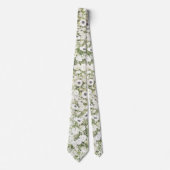 Cravate Fleurs blanches élégantes (Devant)