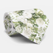 Cravate Fleurs blanches élégantes (Roulé)